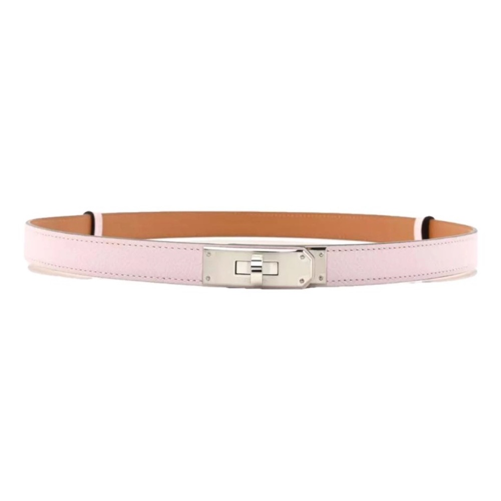 Mauve Pink Hermes Kelly 18 belt in brand new condition